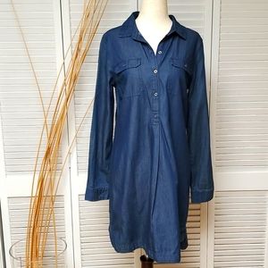 Old Navy Size S Chambray Denim Shirt Dress.